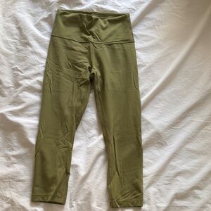 Lululemon Athletica Olive Green Capri Leggings